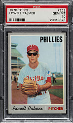1970 Topps #252 Lowell Palmer PSA GEM MINT 10 - 1 of 4!
