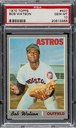 1970 Topps #407 Bob Watson PSA GEM MINT 10