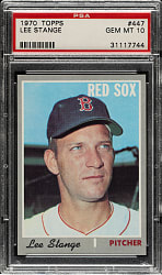 1970 Topps #447 Lee Stange PSA GEM MINT 10