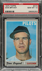 1970 Topps #473 Don Bryant PSA GEM MINT 10 - 1 of 2!