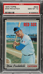 1970 Topps #504 Don Pavletich PSA GEM MINT 10 - 1 of 2!