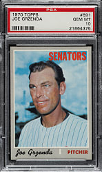 1970 Topps #691 Joe Grzenda PSA GEM MINT 10 - 1 of 2!