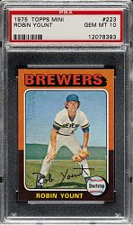 1975 Topps Mini #223 Robin Yount Rookie PSA GEM MINT 10