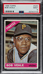 1966 Topps #425 Bob Veale PSA MINT 9