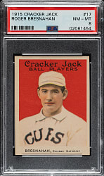 1915 E145 Cracker Jack #17 Roger Breshnahan PSA NM-MT 8