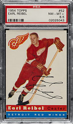 1954-1955 Topps Hockey #52 Earl Reibel PSA NM-MT+ 8.5