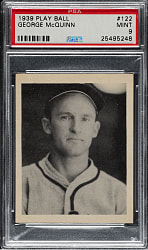 1939 R334 Play Ball #122 George McQuinn PSA MINT 9 - 1 of 4 - Highest Graded!