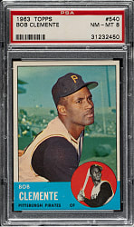 1963 Topps #540 Roberto Clemente PSA NM-MT 8