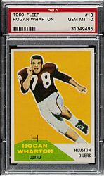 1960 Fleer Football #18 Hogan Wharton PSA GEM MINT 10 - 1 of 2!