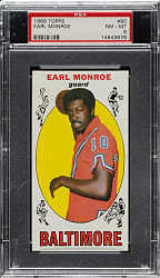 1969-1970 Topps Basketball #80 Earl Monroe Rookie PSA NM-MT 8