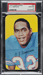 1970 Topps Super Football #24 O.J. Simpson PSA GEM MINT 10