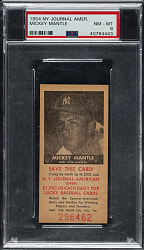 1954 N. Y. Journal American Mickey Mantle PSA NM-MT 8