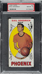1969-1970 Topps Basketball #2 Gail Goodrich Rookie PSA NM-MT 8