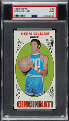1969-1970 Topps Basketball #87 Herm Gilliam PSA MINT 9 - Highest Graded!