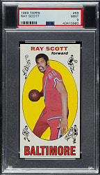 1969-1970 Topps Basketball #69 Ray Scott PSA MINT 9 - Highest Graded!
