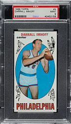1969-1970 Topps Basketball #4 Darrall Imhoff PSA MINT 9 - Highest Graded!