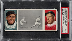 1912 T202 Hassan Triple Folder "Tenney Lands Safely" Raymond/Latham PSA NM 7