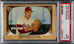 1955 Bowman #64 Curt Simmons PSA MINT 9 - 1 of 3 - Highest Graded!