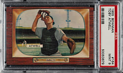 1955 Bowman #164 Toby Atwell  PSA MINT 9  - 1 of 5 - Highest Graded!