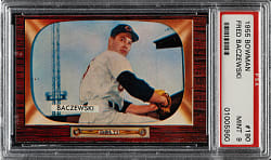 1955 Bowman #190 Fred Baczewski PSA MINT 9 - 1 of 3 - Highest Graded!