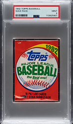 1982 Topps Unopened Wax Pack PSA MINT 9