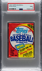 1985 Topps Unopened Wax Pack PSA MINT 9