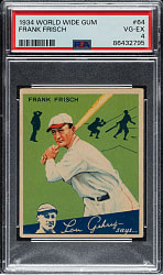 1934 V354 World Wide Gum Canadian Goudey #64 Frank Frisch PSA VG-EX 4