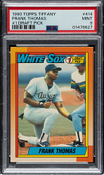 1990 Topps Tiffany #414 Frank Thomas Rookie PSA MINT 9