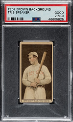 1912 T207 Brown Background Tris Speaker PSA GOOD 2 (MC)
