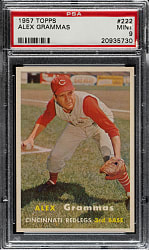 1957 Topps #222 Alex Grammas PSA MINT 9
