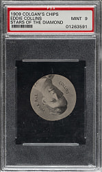 1909-1911 E254 Colgan's Chips Eddie Collins PSA MINT 9 - 1 of 2 - Highest Graded!