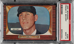 1955 Bowman #286 Frank Secory PSA MINT 9