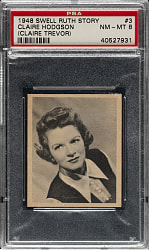 1948 Swell Babe Ruth Story #3 Claire Hodgson PSA NM-MT 8