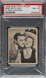 1948 Swell Babe Ruth Story #4 Babe Ruth and Claire Hodgson PSA NM-MT 8