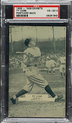 1926-1929 "Exhibit-Style Postcard-Back" Ty Cobb Athletics PSA VG-EX 4