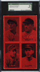 1929-1930 Exhibits 4-on-1 with Kiki Cuyler SGC VG/EX 50
