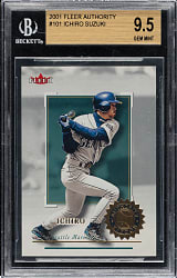 2001 Fleer Authority #101 Ichiro Suzuki Rookie #431/2,001 BGS GEM MINT 9.5