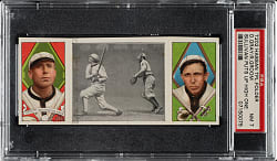 1912 T202 Hassan Triple Folder "Sullivan Puts Up a High One" Gray/Groom PSA NM 7
