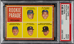 1962 Topps #592 Pfister/Belinsky/Bonikowski/Bouton/Stenhouse Rookie PSA MINT 9 - Highest Graded!