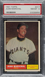 1961 Topps #417 Juan Marichal Rookie PSA NM-MT 8