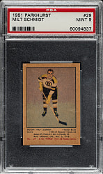 1951-1952 Parkhurst Hockey #29 Milt Schmidt PSA MINT 9