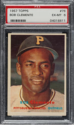 1957 Topps #76 Roberto Clemente PSA EX-MT 6
