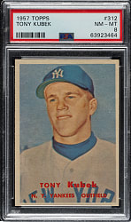 1957 Topps #312 Tony Kubek Rookie PSA NM-MT 8