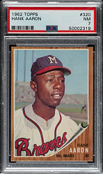 1962 Topps #320 Hank Aaron PSA NM 7