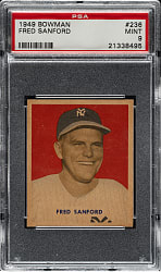 1949 Bowman #236 Frank Sandford PSA MINT 9