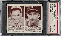 1941 R330 Double Play #121/122 Hassett/Moore PSA NM-MT+ 8.5
