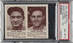 1941 R330 Double Play #119/120 Lloyd Waner/Majeski PSA NM-MT 8