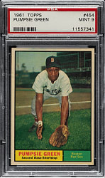 1961 Topps #454 Pumpsie Green PSA MINT 9