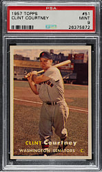 1957 Topps #51 Clint Courtney PSA MINT 9