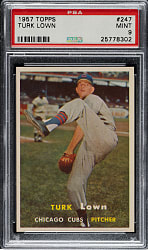 1957 Topps #247 Turk Lown PSA MINT 9